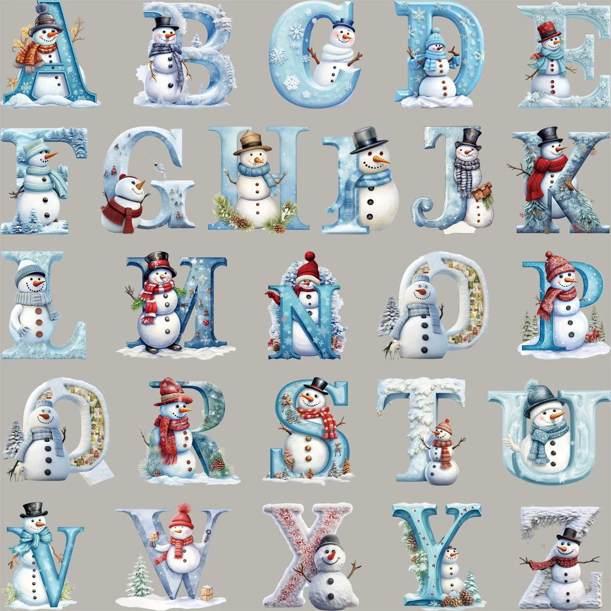 Зимние нашивки с алфавитом A-Z горячая пудра буквы аппликация наклейки на одежду