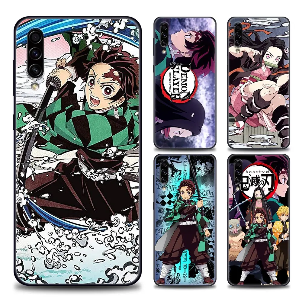 

Silicone Case For Samsung Galaxy A10 A30s A40 A50 s A60 A70 A80 A90 F41 F52 F12 A7 A9 2018 Cover Japan Manga Anime Demon Slayer
