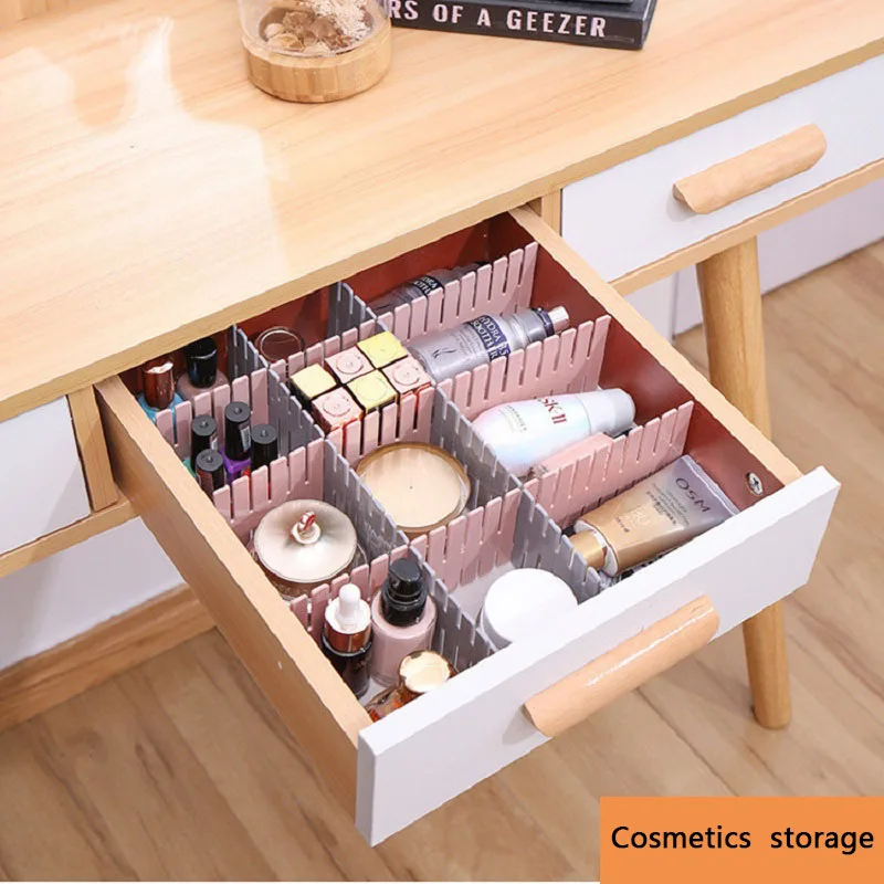 

4 Pcs Drawer Organizer Divider 37cmX7cm Household Storage Cabinet Combination Division Board Adjustable For Sundries Stationery