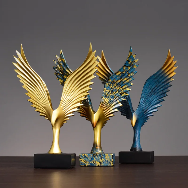 

Modern Home Decor Living Room Decoration Resin Ornaments Porch Office Desktop Decoration The Abstract Eagle Spreads Its Wings