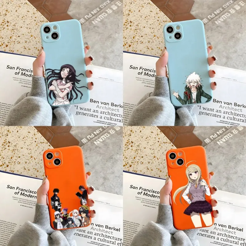 

Anime Danganronpa Phone Case Orange And Blue For Apple IPhone 12Pro 13 11 Pro Max Mini Xs X Xr 7 8 6 6s Plus Se 2020 Cover