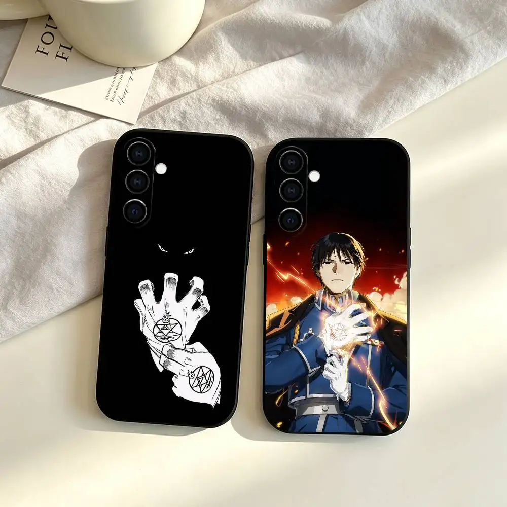 Фото Чехол для телефона Fullmetal Alchemist Рой Мустанг, черный, силиконовый, мягкий, для Samsung Galaxy A73, A72, A71, A70, A53, A52, A51 №1