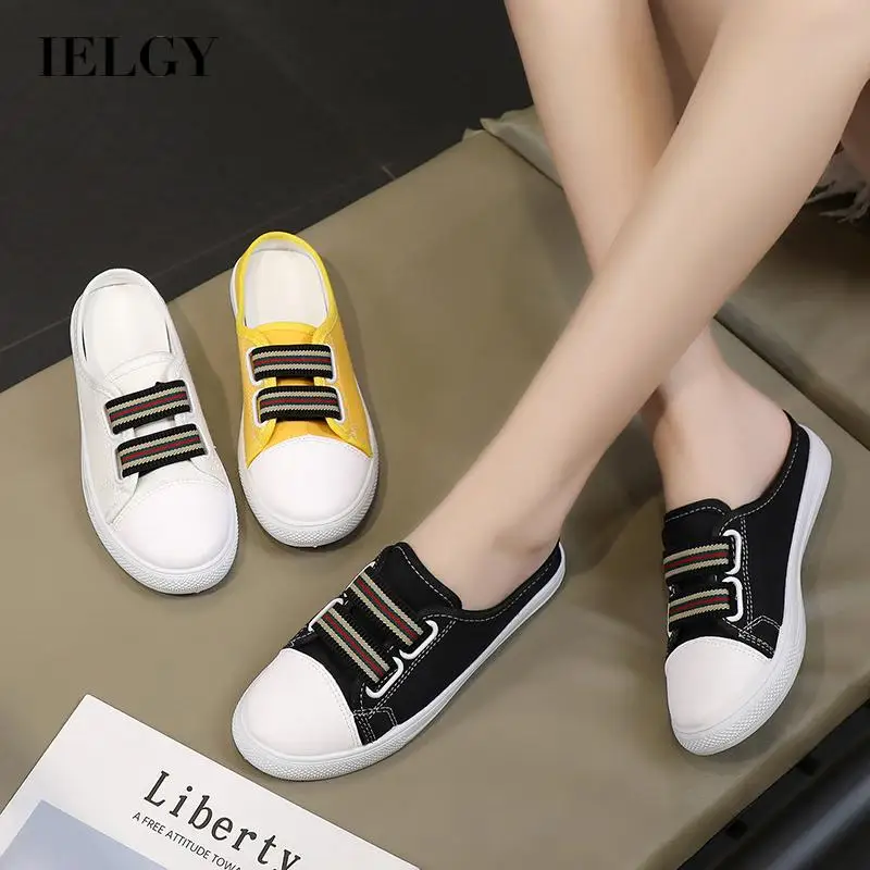 

IELGY [size: 35-40] Candy Colorful Women's Canvas Shoes/ Mules