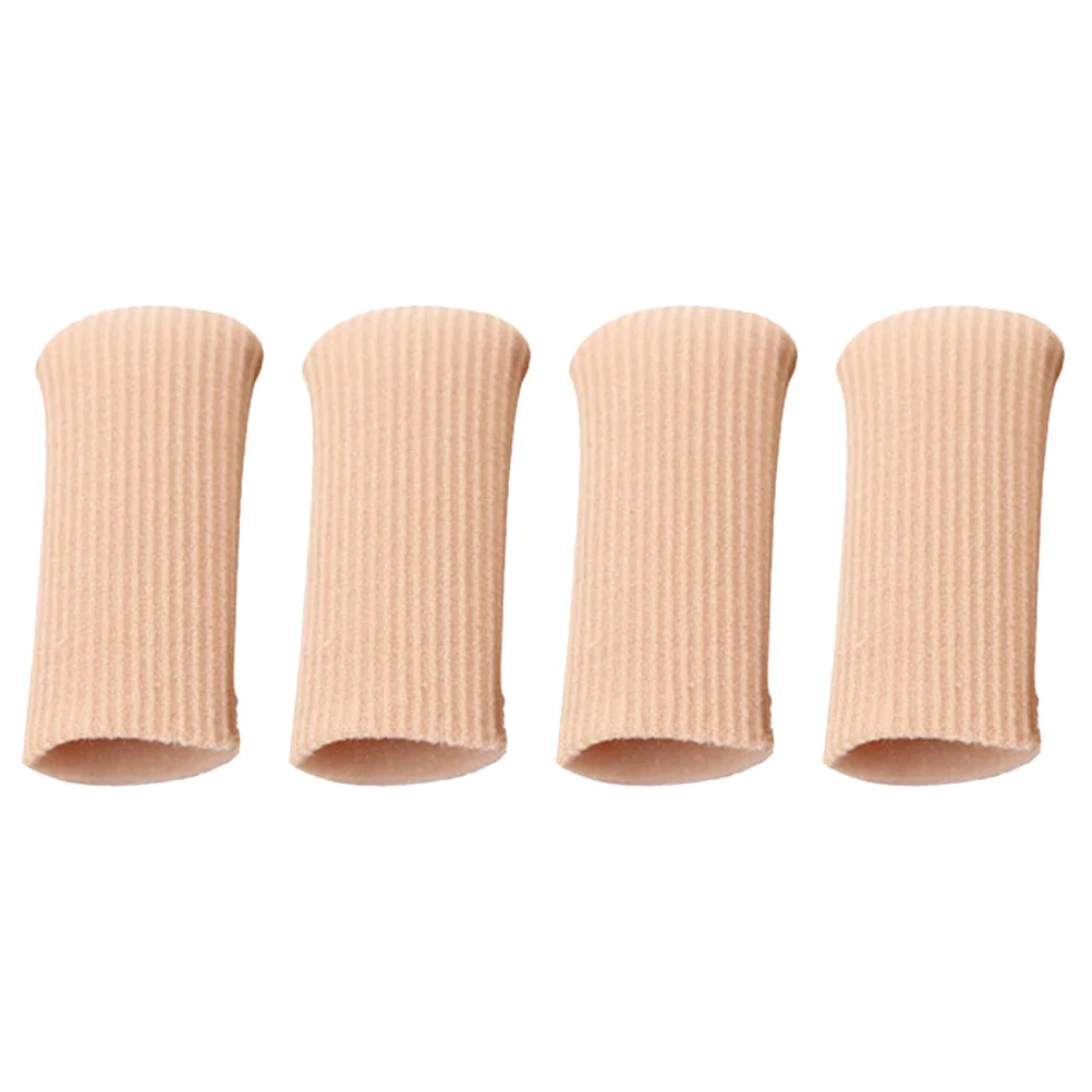 

4 Pcs Toe Cover Guard Anti Wear Protectors Silicone Finger Sleeve Corn Tube Cushion Tubes Nylon Miss Gel