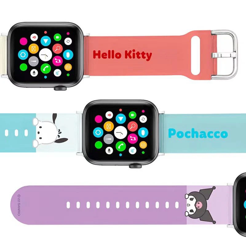 

Милый прозрачный ремешок Hellokittys для Apple Watch Band 44 мм 40 мм 42 мм 38 мм