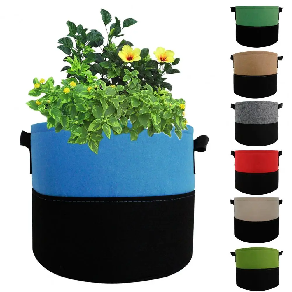 

Grow Bags Fabric Pots Indoor Flower Bag Breathable Thickened Planting Non-woven Fabric Flower Vegetable Grow Bag Garden Supplies