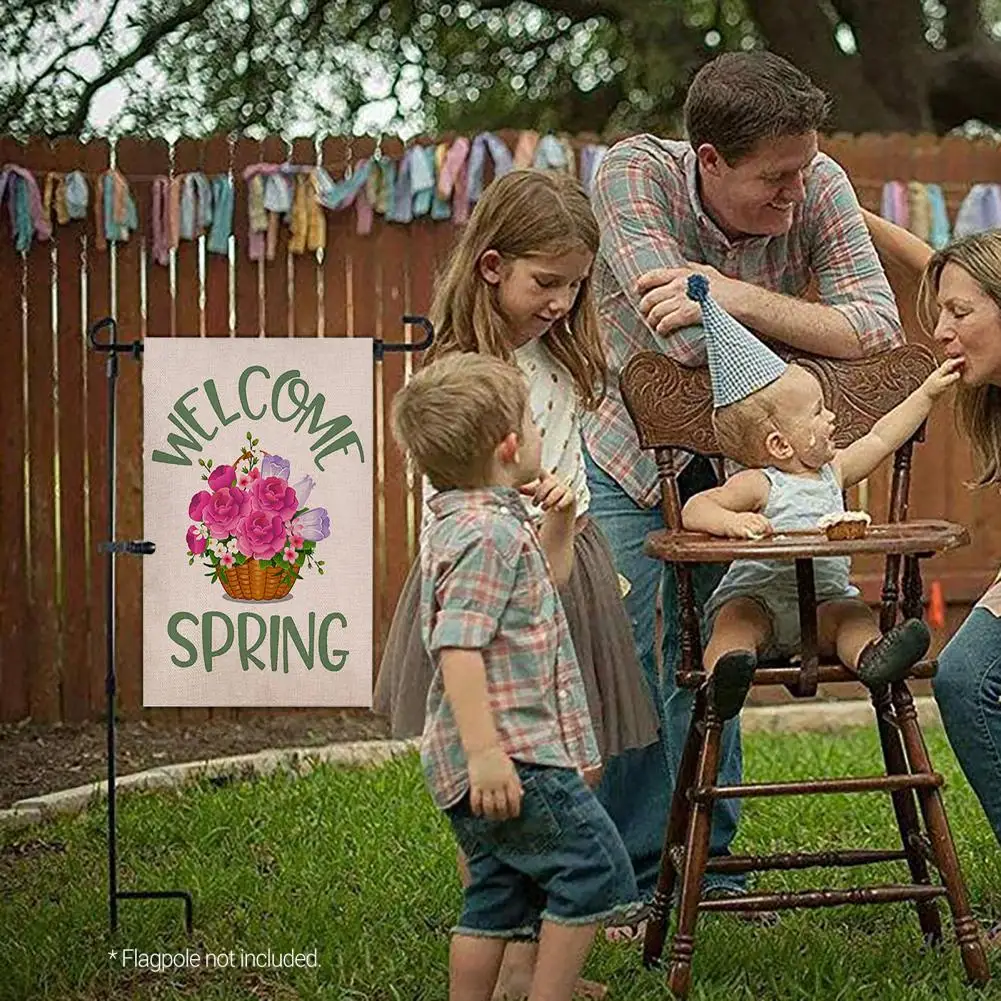 

Durable Stylish Welcome House Yard Flag Lightweight Porch Flag Vertical for Yard