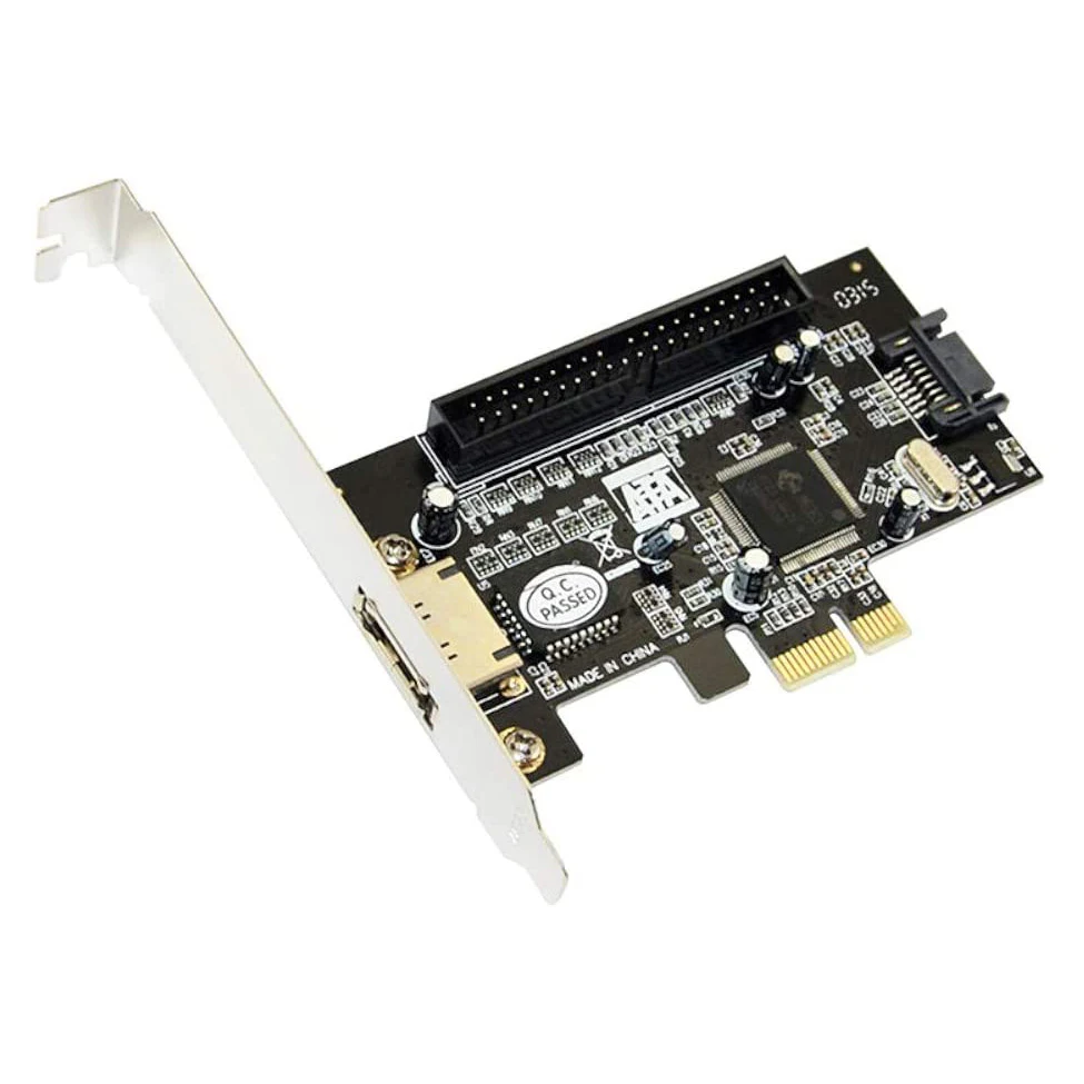 

Плата расширения PCI-E SATA, плата расширения PCI-E в ESATA + SATAx1 + IDE, поддерживает оптический диск, накопитель на жестком диске, Raid Array Card