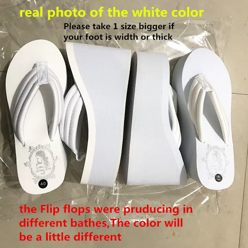 Women Fashion Slippers Super High Heels Beach Flip Flops Soft EVA Summer Shoes Woman Platform Slides 11CM Ladies Sandals SH07021