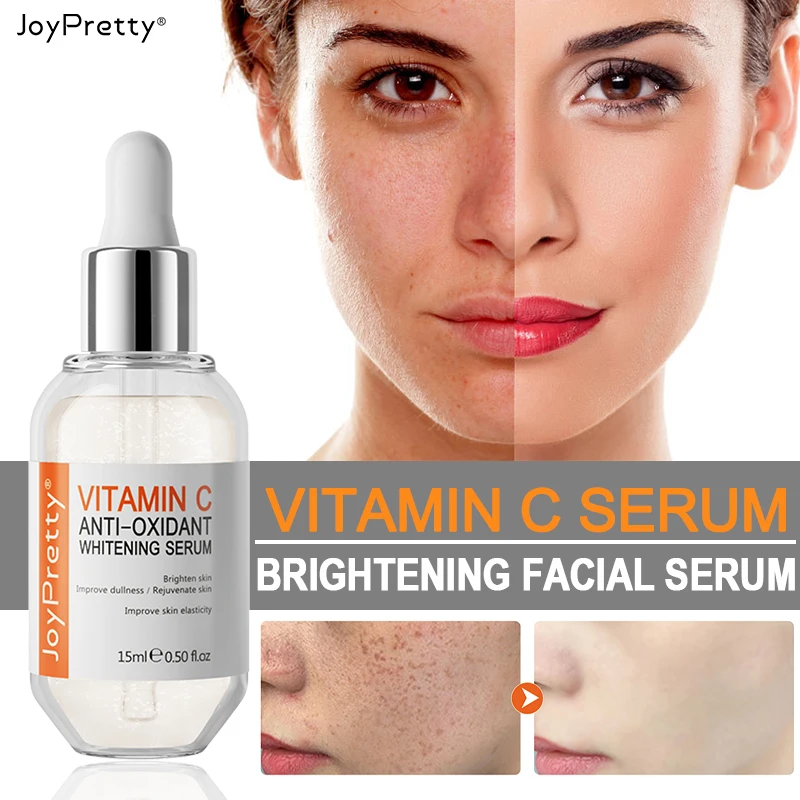 

New Vitamin C Whitening Face Serum JoyPretty Hyaluronic Acid Facial Skin Spot Purifying Serum Dark Spot Remover Cosmetics