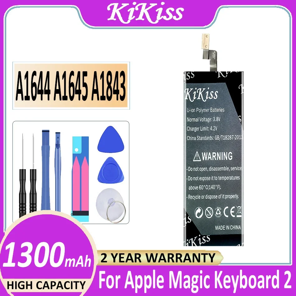 Аккумулятор A1644 A1645 A1843 A1672 1300 мАч/2600 мАч для Apple Magic Keyboard 2 Mouse2 Wireless 020-00634 020-00633 Bateria
