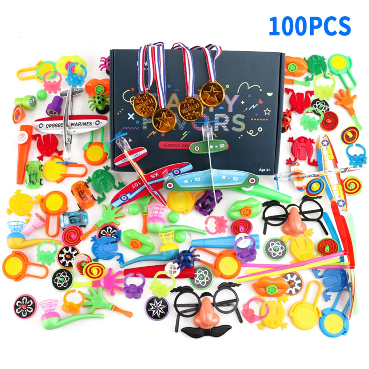 

New100PCS Party Toys Assortment Party Favors for Kids Birthday Party Favor Carnival Prizes Box Goodie Bag Fillers Classroom