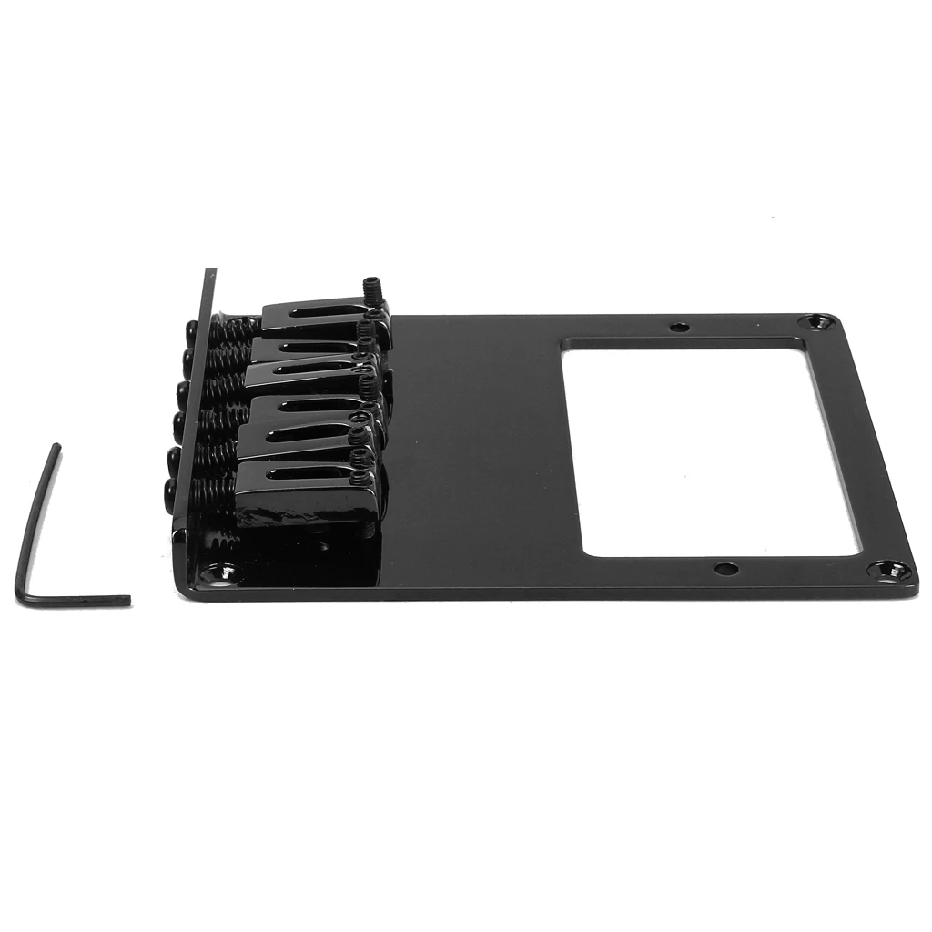 6-седло Tele Bridge Tailpiece Humbucker TL Гитарный мост для гитары Черный