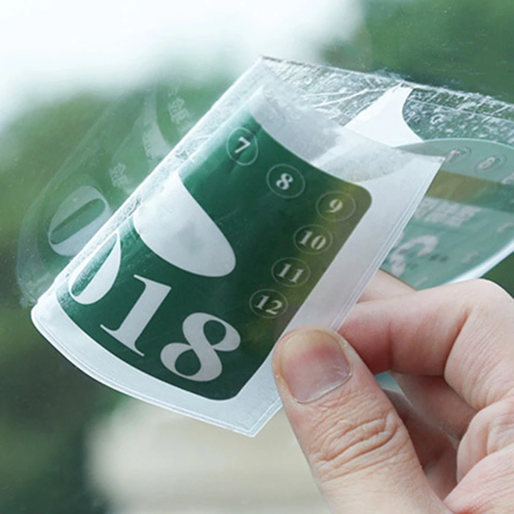 

Car Parking Permit Holder Transparent Backed Windscreen Ticket Holder Card Bag Mount Fastener Organizer 90*90mm