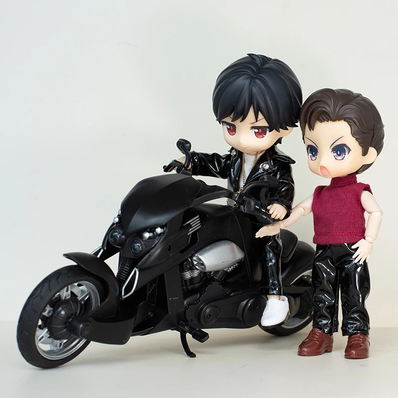 

Ob11 baby clothes black leather motorcycle suit coat pants Molly GSC body9 12 point BJD baby
