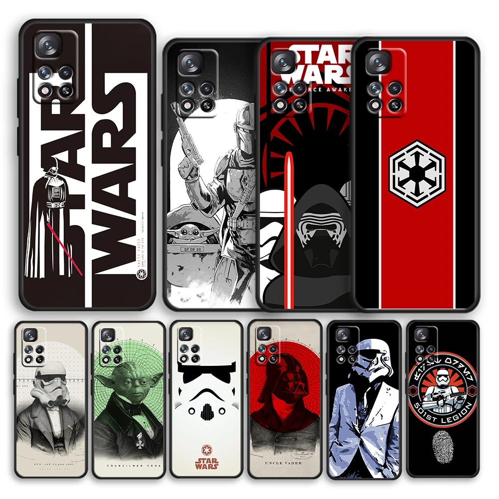 

Star wars robot hero cool Black Phone Case For Xiaomi Redmi Note 12 11E 11S 11 11T 10 10S 9 9T 9S 8T 8 Pro Plus 5G Cover Shell