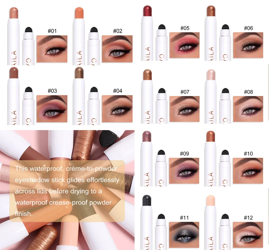 Двухсторонние Перламутровые тени для век CAKAILA карандаш водостойкие стойкие