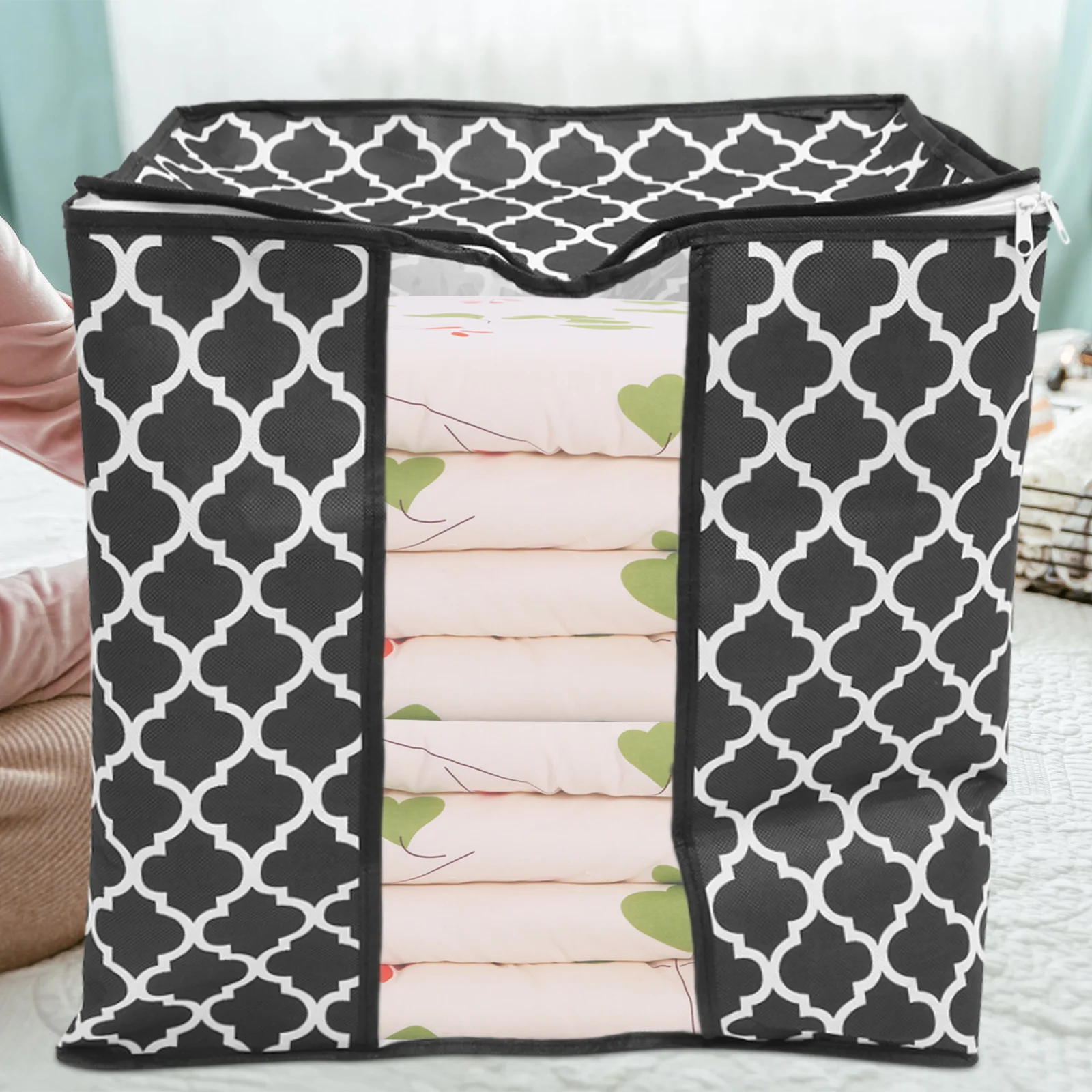 Storage Bag Bedding For Quilt Household Bags Portable Moving Foldable Cloth Comforter Home Clothes With Zipper