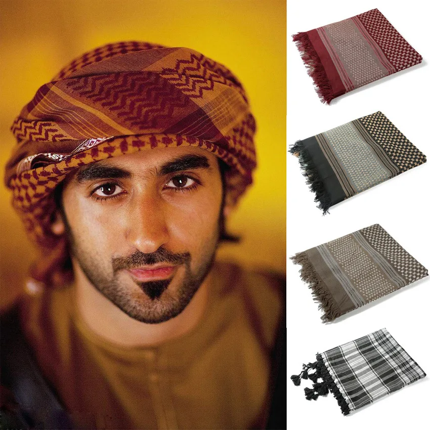 Pañuelo musulmán para la cabeza para hombre, ropa tradicional islámica de Dubái, Hijab, turbante a cuadros, ropa de oración Shemagh Gutra