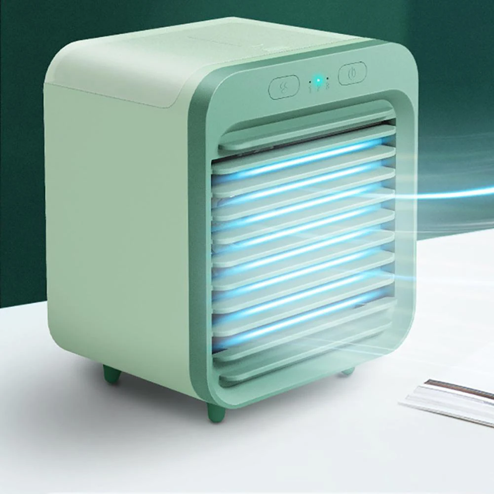 Mini Portable Air Conditioner Desk Fan 5000mAh USB Rechargeable Air Cooler Humidifier For Office Home