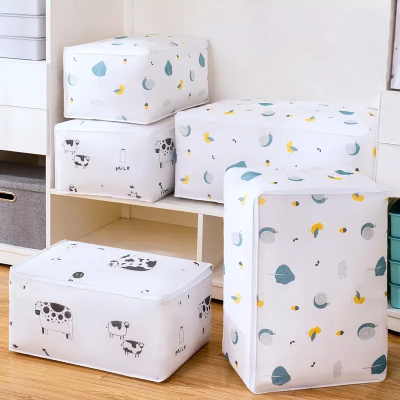 

Waterproof Quilt Clothes Organzier Zipper Closet Organzier Dustcover Clothes Storage Bag Quilt Storag Bolsa Almacenamiento Ropa