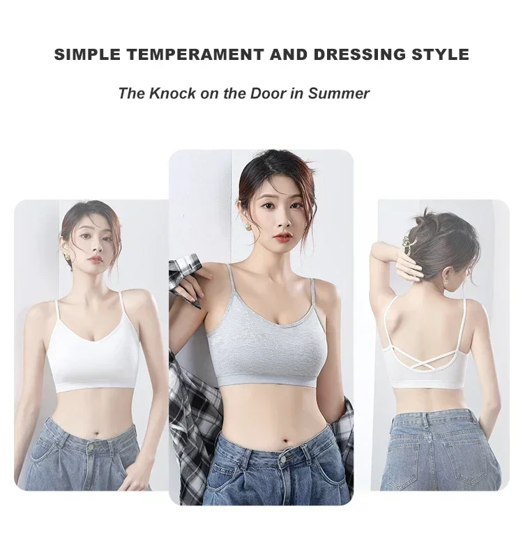 Бесшовный спортивный бюстгальтер из вискозы 3 шт.