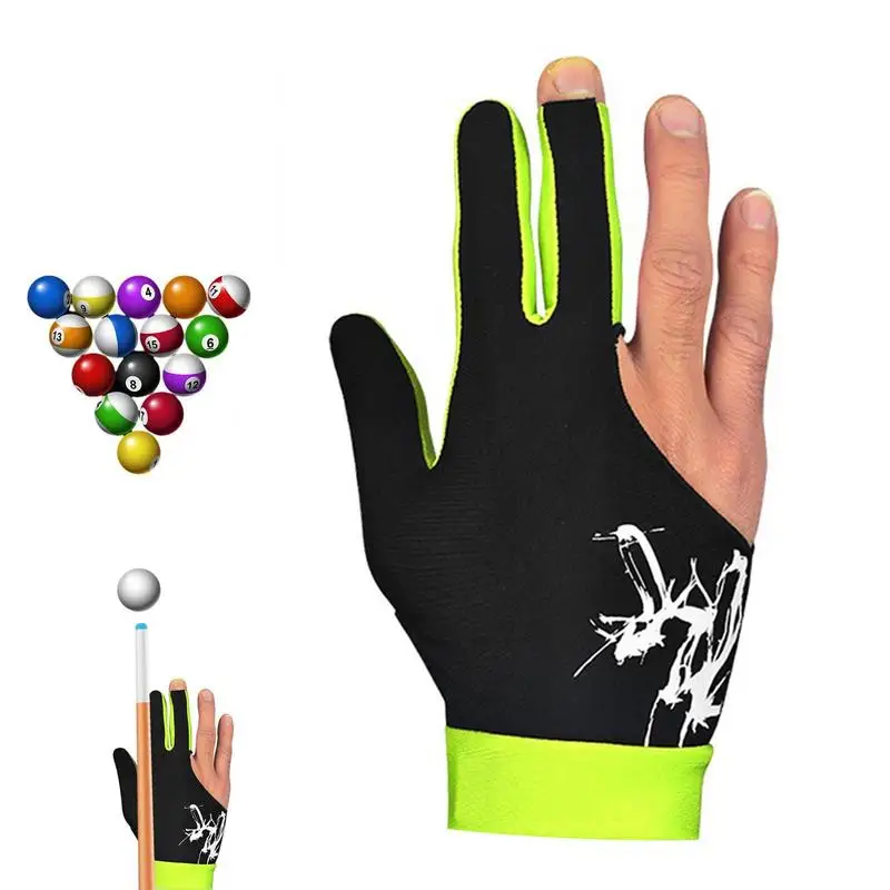

Перчатки для тренировок с 3 пальцами, Регулируемые дышащие шелковистые тонкие спортивные перчатки для бильярда