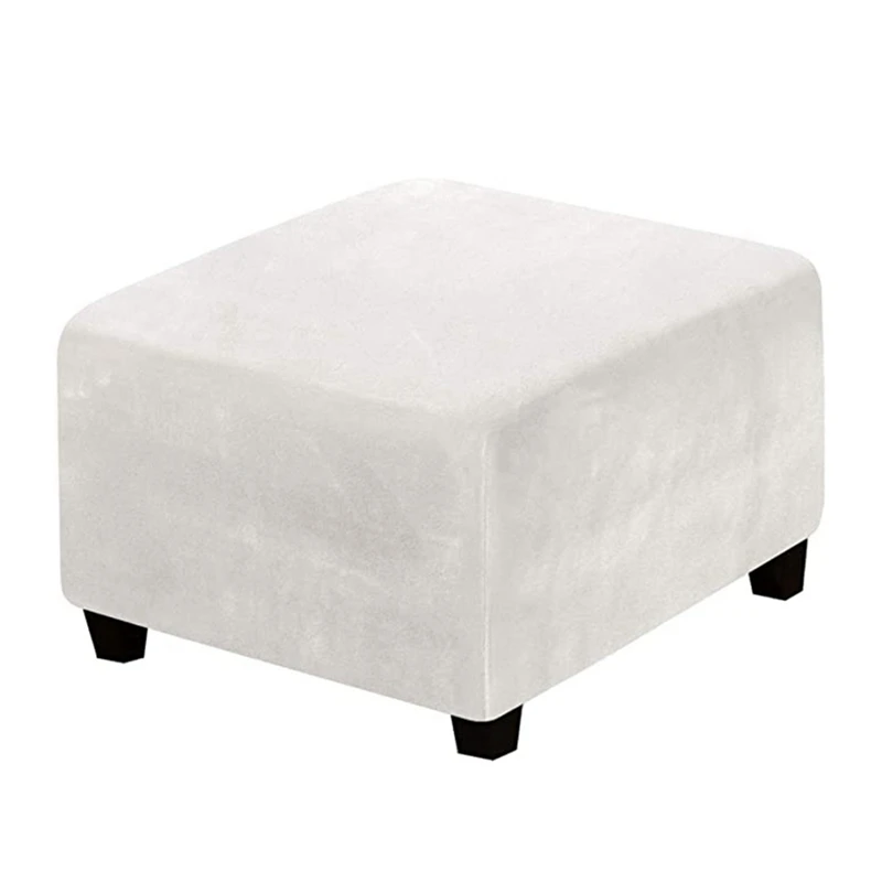 

Square Ottoman Covers Ottoman Slipcover Square Footstool Protector Covers Storage Stool Ottoman Covers, Velvet Fabric