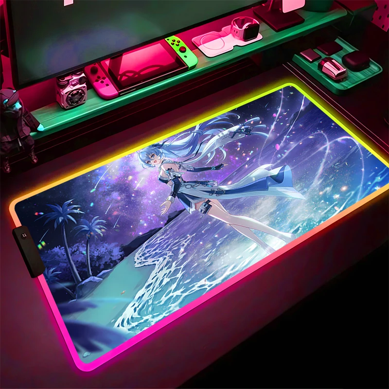 Коврик для мыши с резиновыми краями нескользящий RGB