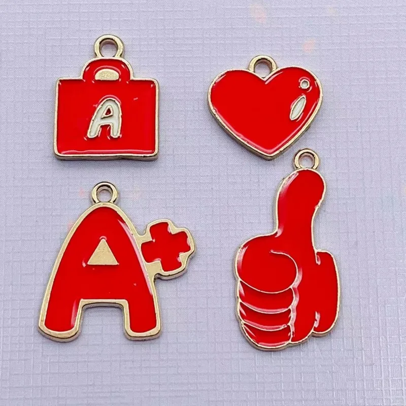 

10pcs Enamel Hand Heart Charm for Jewelry Making Supplies Craft Earring Pendant Bracelet Necklace Charms Diy Accessories Metal