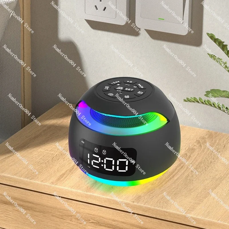 Фото Новый Bluetooth-радиочасы с LED-дисплеем, настольный электронный будильник для студентов с цветной подсветкой и функцией окружающего освещения №4