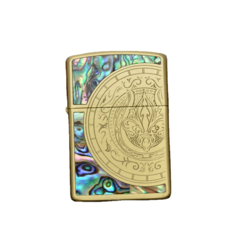 

Brass lighter personality creativity original corolla color shell lighter men's gift smoking accessories