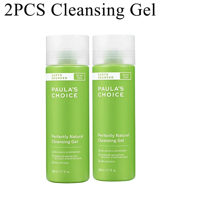 

2pcs Paula's Choice Perfectly Natural Cleansing Gel With Aloe Gentle Cleans Pores Oil Makeup Refreshed Skin Hydrating Cleanser