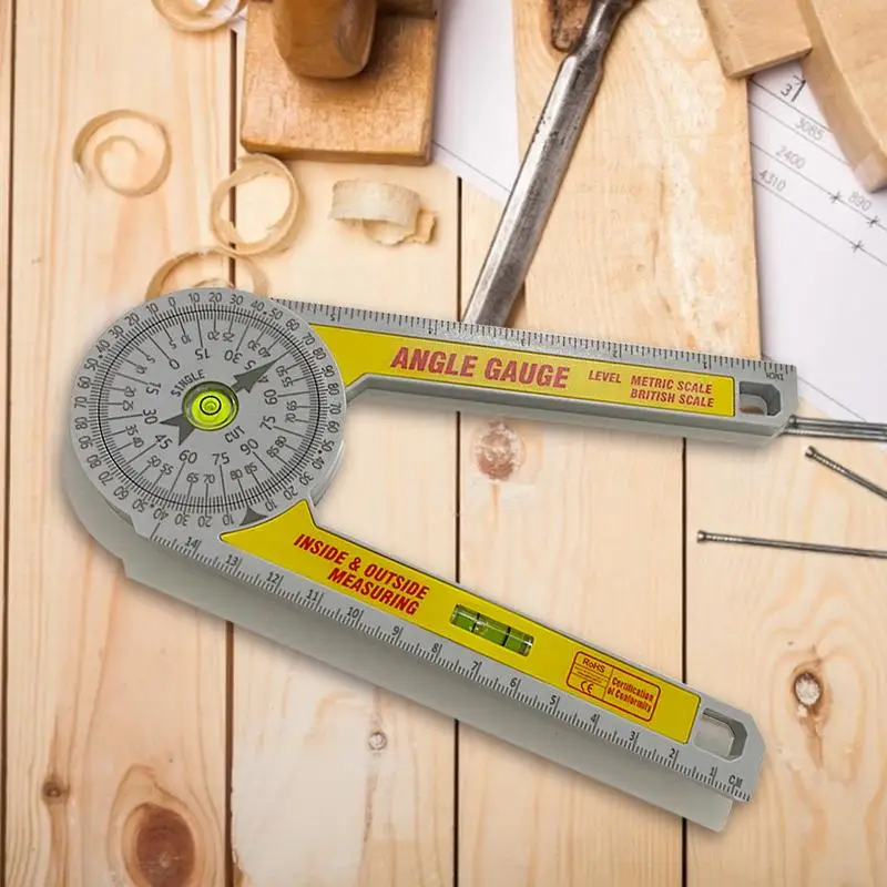 

Aluminum Miter Saw Protractor Rustproof Angle Finder Scale Angle Ruler Mathematics Measuring Tool