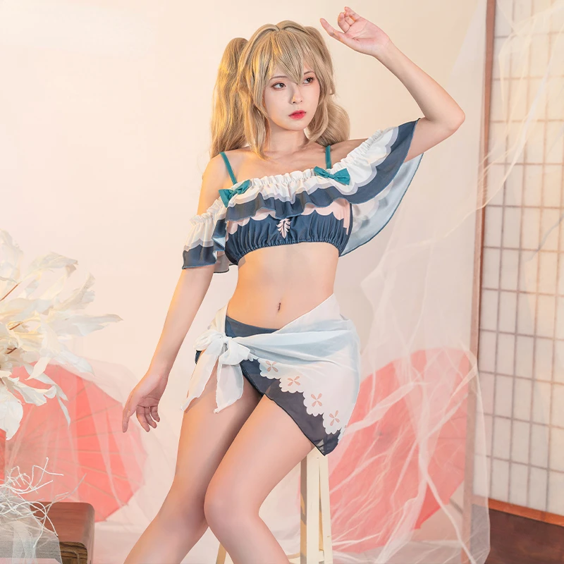 Костюм для косплея Genshin Impact платье Барбары сексуальный купальник костюм бикини