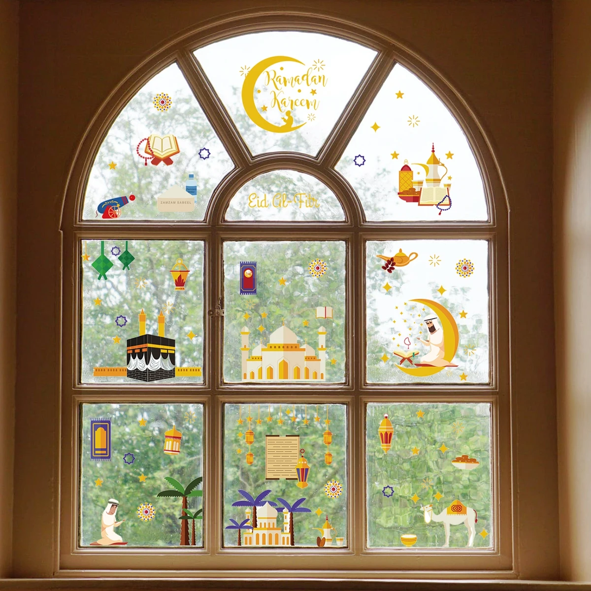 ИД Мубарак Луна воздушные шары баннер набор для дома исламский мусульманский