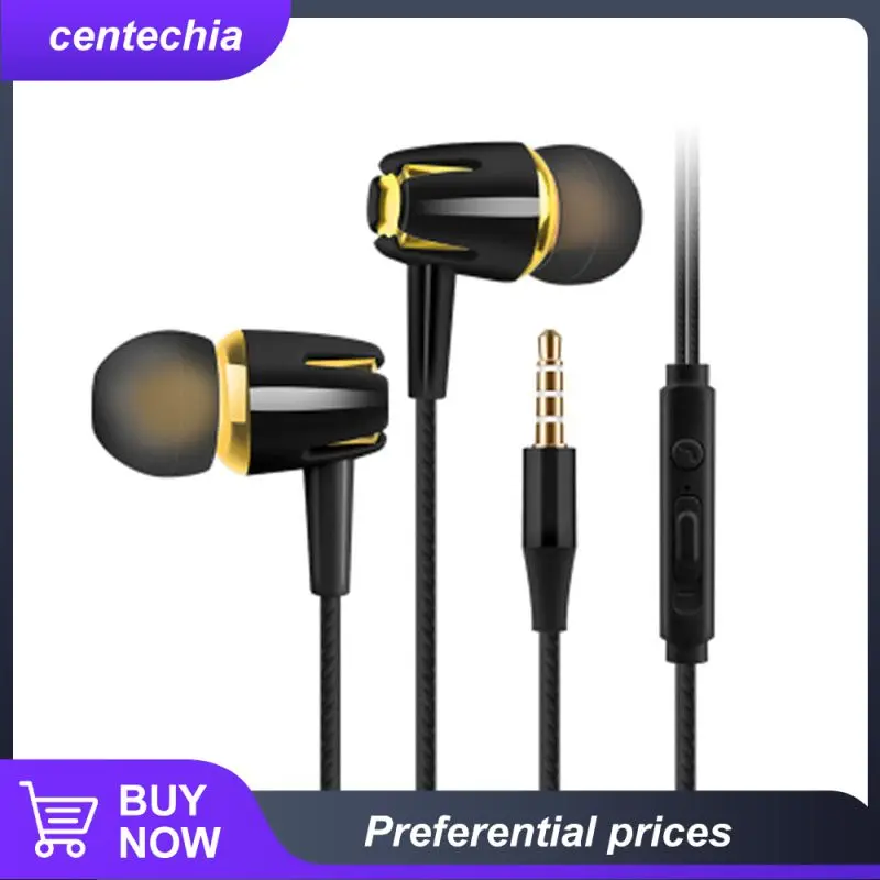 

1pcs Subwoofer Stereo Headphones Upgrade Version Wired Headset 3.5mm In-ear Headphones For Xiaomi Huawei Samsung Hifi With Mic