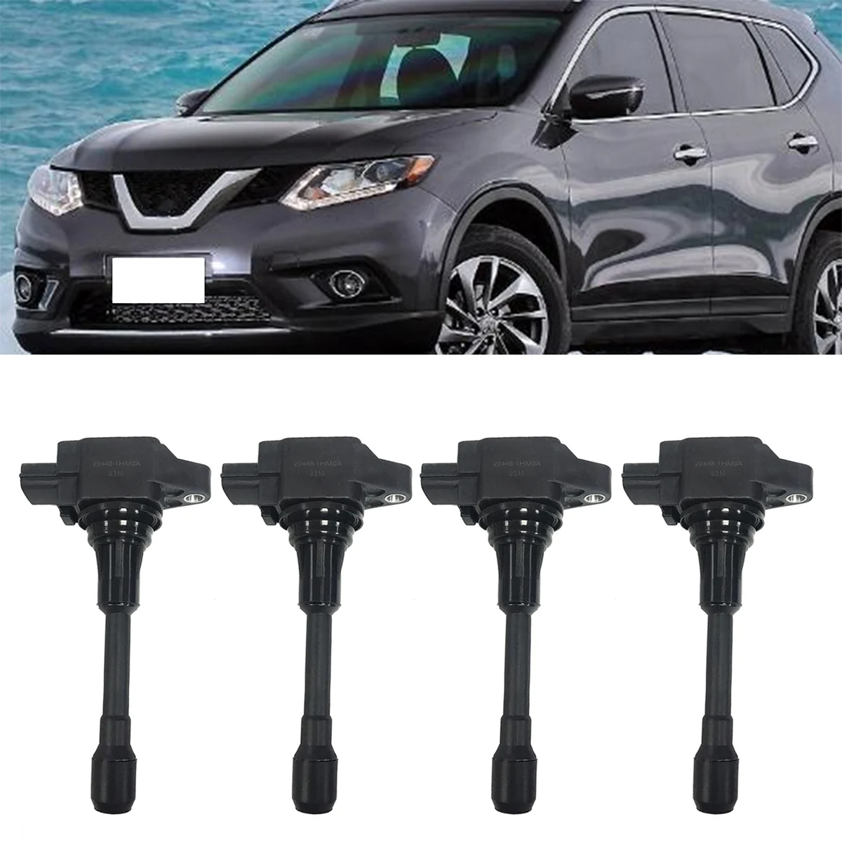 Катушка зажигания 22448-1HM0A 4 шт. для Nissan X RAIL Micra Qashqai ALTIMA NV200 ROGUE Pathfinder SENTRA VERSA Renault Koleos