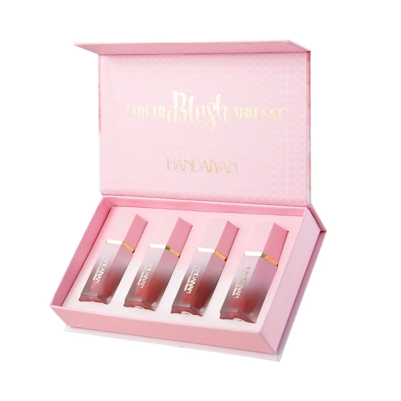 

4Pcs Natural Matte Blusher Liquid Blush Brighten Face Makeup for All Skin Types