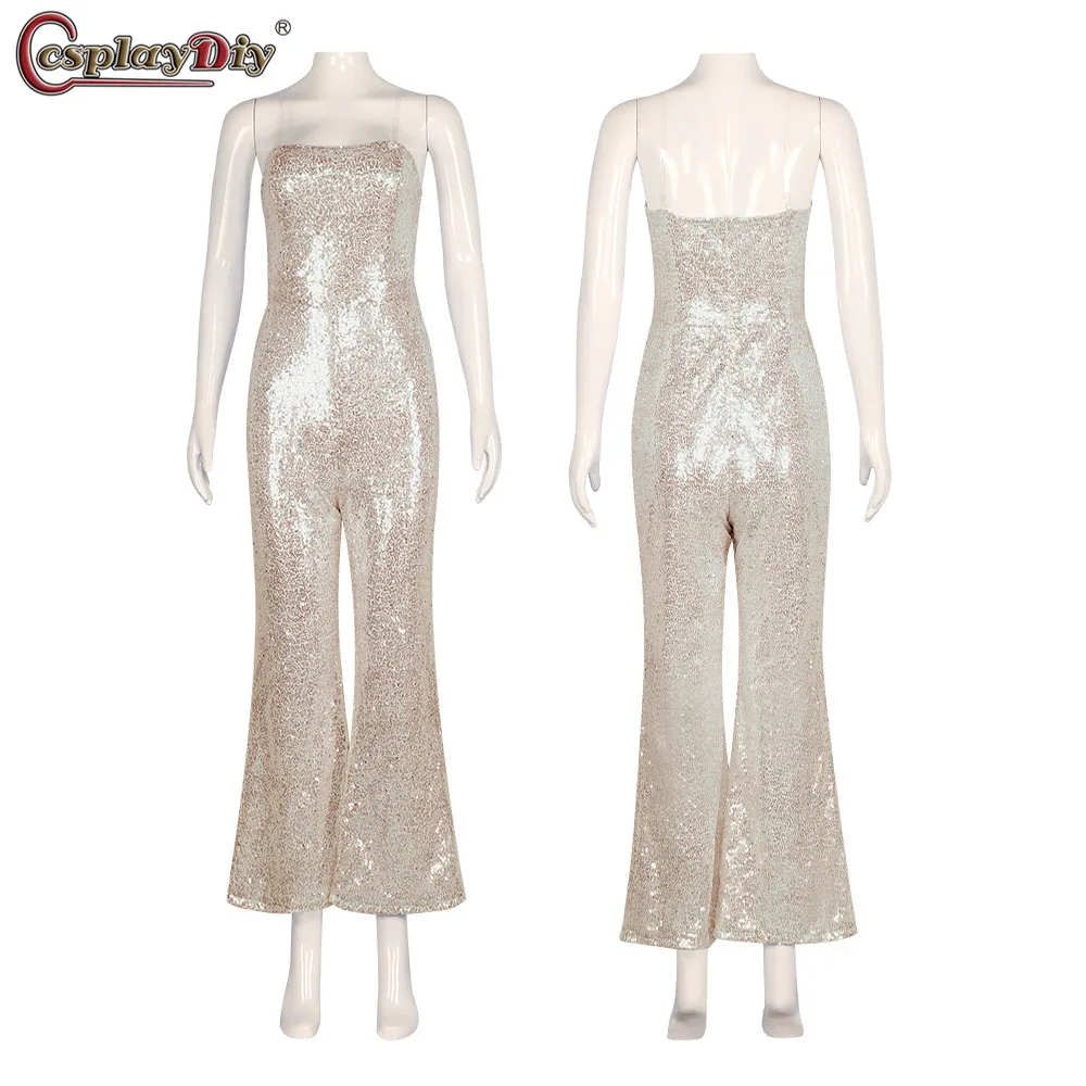 

Movie Barbe Jumpsuit Cosplay Costume Flash ball Party Dancing dress for Adult Women Halloween Carnival Party Costume