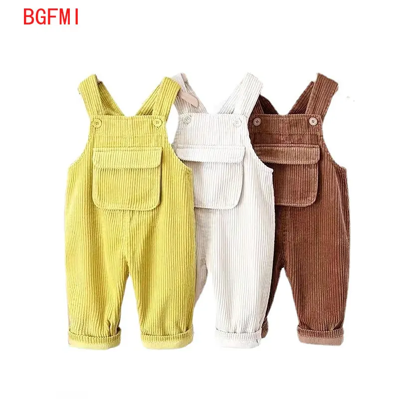 

2023 Spring Baby Boy Overalls Child Bib Pants Infant Jumpsuit Children's Clothing Kids Corduroy Suspenders Autumn Girls Outfits