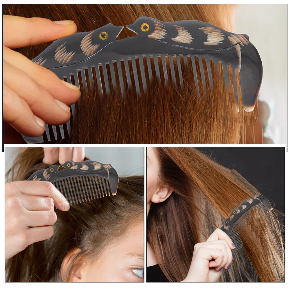 2 шт. массажная расческа с рогом для волос мужчин массажер кожи головы расчески
