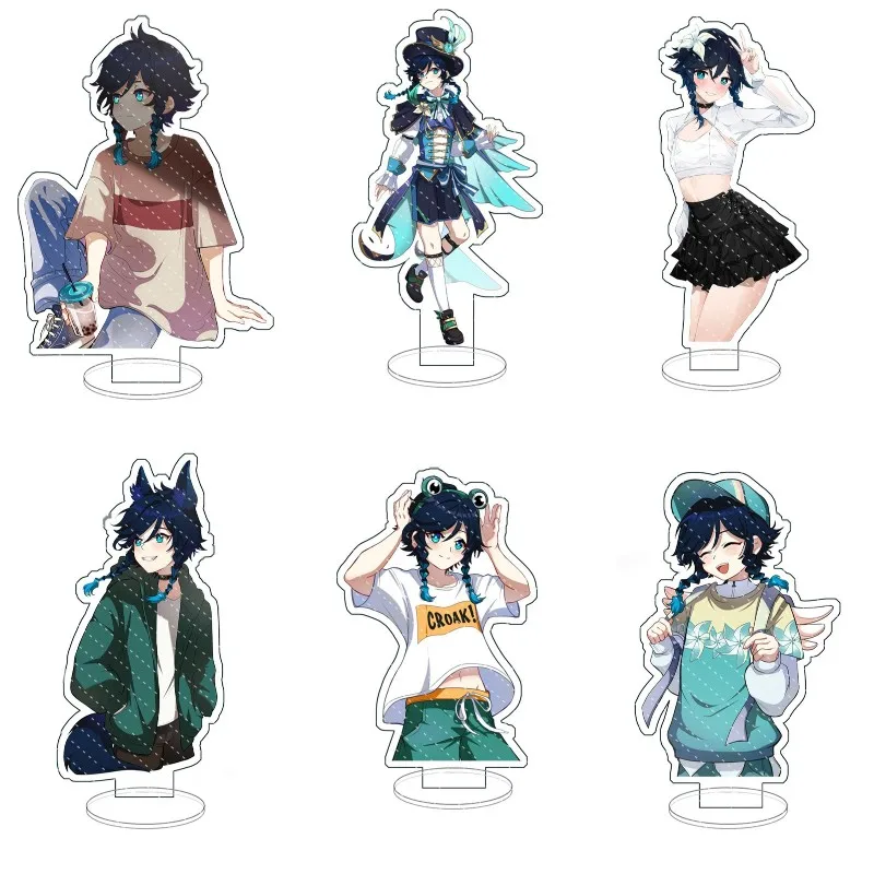 

Game Genshin Impact Figure Venti Cosplay Acrylic Stand Model Plate Desk Decor Prop Fans Collection Toy Anime Gift For Friend