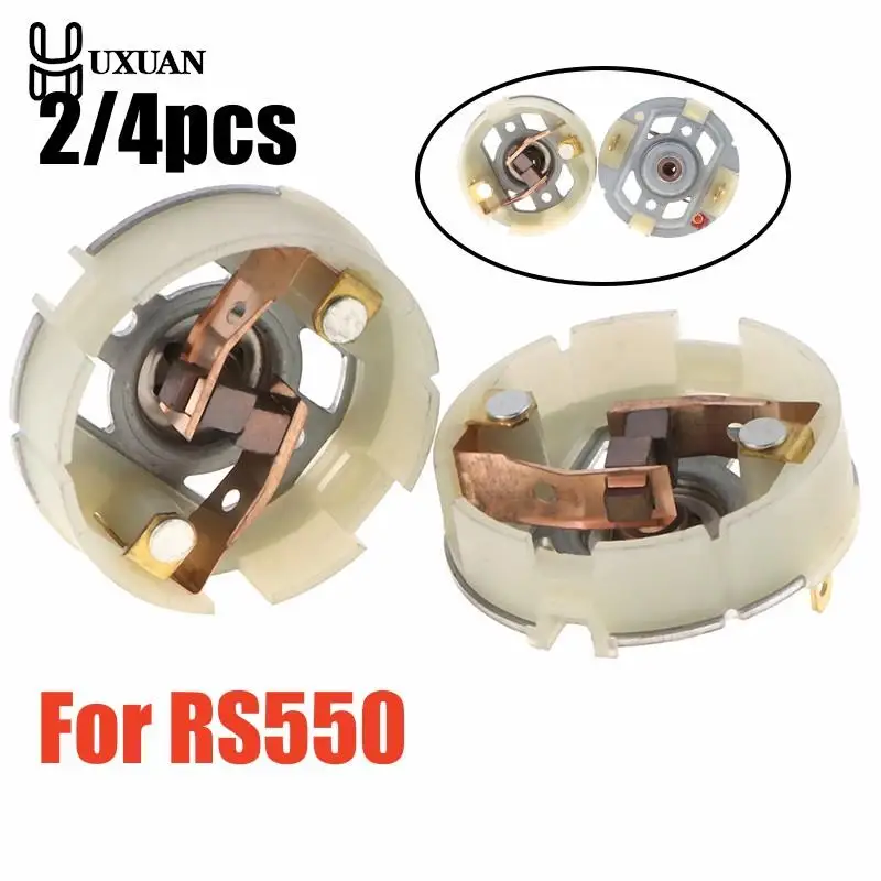 

2/4pcs Rs550 Motor Motor With Copper Brush Charging Drill Electric Screwdriver Brush Holder