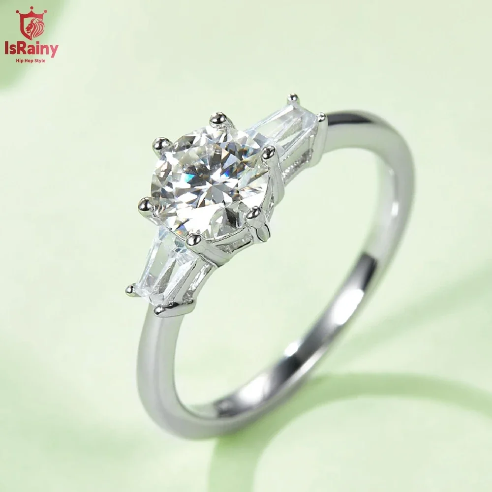 Женское кольцо из серебра 6 5 пробы с муассанитом 925 мм 4 цвета