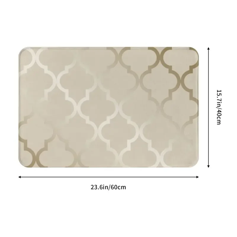 Элегантный металлический зеркальный дверной коврик с рисунком нескользящий