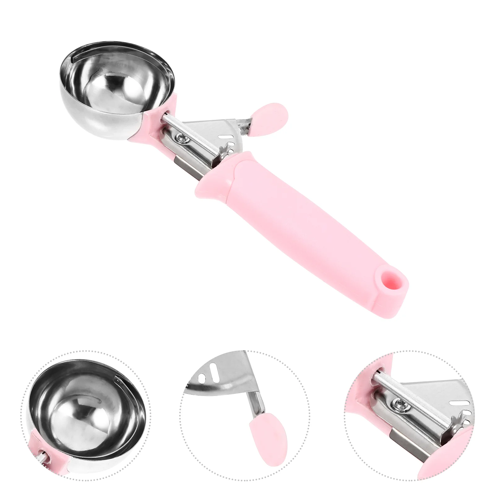 

Scoop Scooper Ice Cream Baller Melon Steel Stainless Metal Spoon Cookie Small Dough Fruit Withspade Release Trigger Dessert