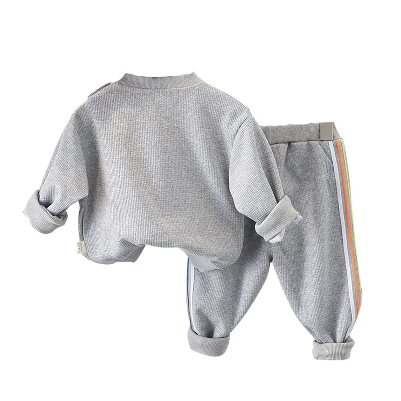 Autumn Kids Boutique Clothes Set Cartoon Animation Long Sleeve Top + Pants Fashion Toddler Boys Round Neck Sweater Two-Piece Set