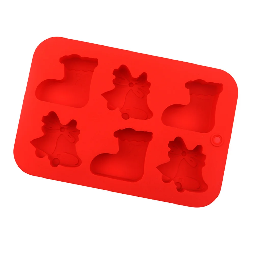 

Женская силиконовая форма для рождественской елки, снежинки, Санта-Клауса