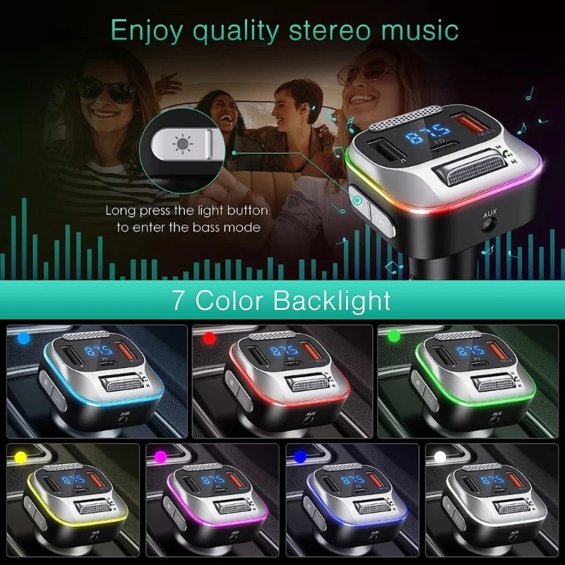 

Bluetooth совместимый адаптер AUX 18 Вт автомобильный шумоподавляющий музыкальный приемник для дома стереосистемы наушники громкой связи